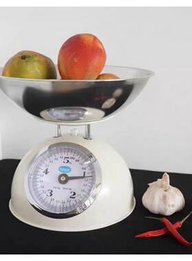 小型5kg复古机械台秤厨房计量秤西点烘焙度盘秤小台称餐厅装饰秤