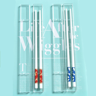 便携式单人陶瓷筷子外出上班办公旅游上学随身携带餐具盒一双筷子