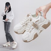 新款 42平底学生运动板鞋 大码 2025秋季 女鞋 43百搭老爹小白鞋