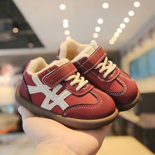 冬季 软底幼儿园加绒宝宝鞋 新款 女童运动鞋 子 男童棉鞋 二棉儿童板鞋