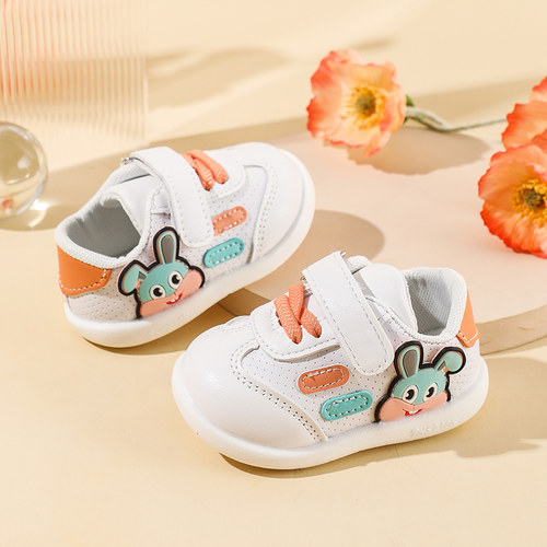 嘤嘤熊仔小白鞋防滑防踢男女童