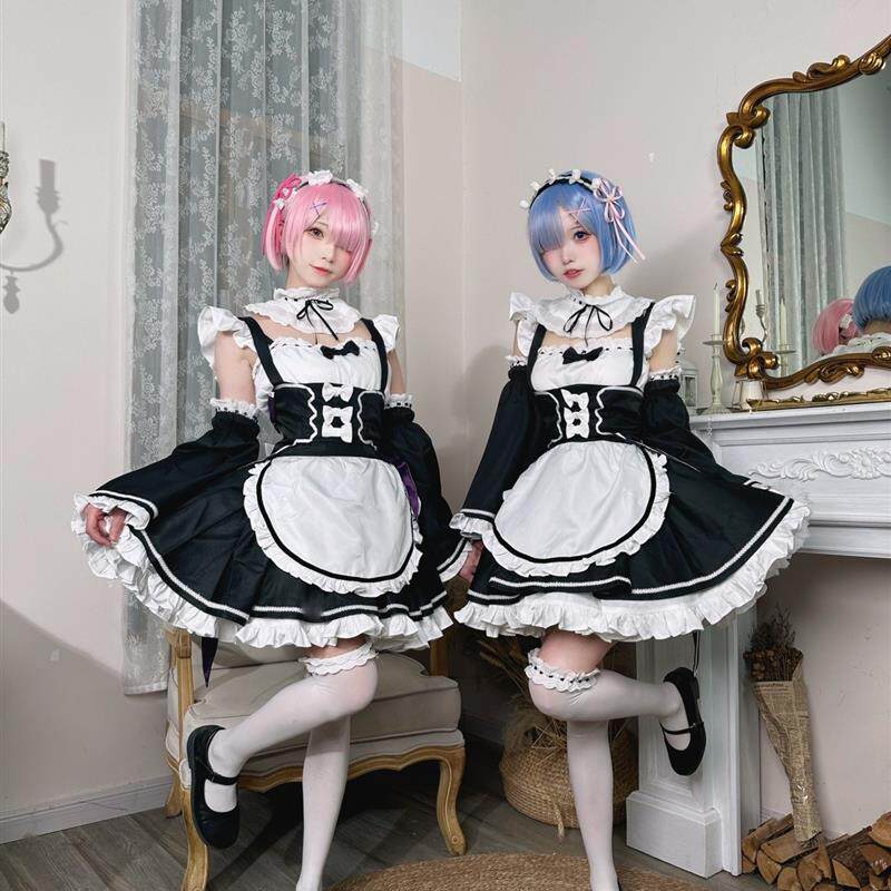 从零开始异世界假发蕾姆拉姆cos服雷姆女仆装cosplay服装女中华风