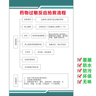 药物过敏反应抢救流程医院门诊应急抢救措施图性休克流程图海报