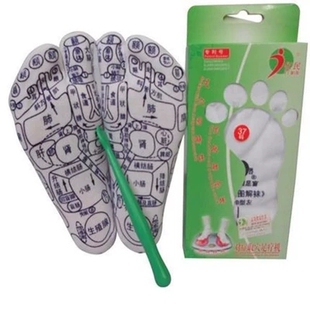 经络足疗袜子足底按摩穴位图解养生袜子穴位图网红男女按抖音同款