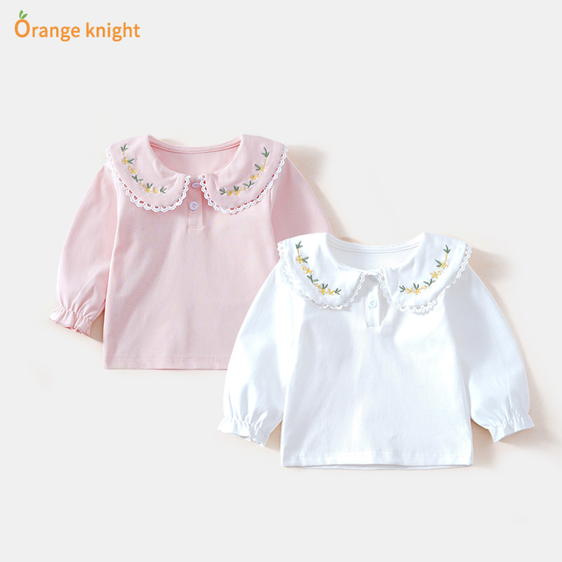 公主洋气婴儿娃娃领打底衫春秋季