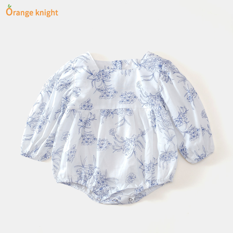 婴儿新生儿国风哈衣包屁衣连体衣