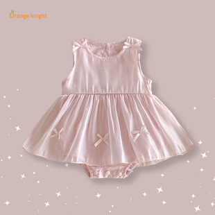 夏天女孩公主裙女宝夏季 3岁儿童裙子无袖 衣服 女童连衣裙夏装