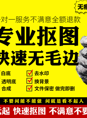 专业P图PS修图人像产品证件照宝宝电子印章抠图合成换背景改尺寸