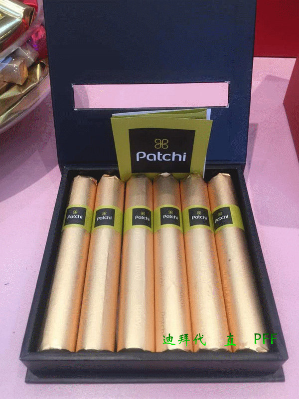 现货 迪拜代购黎巴嫩patchi豪华雪茄巧克力6支装140g礼盒装零食