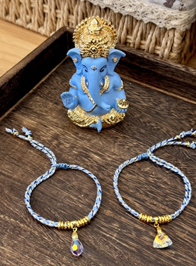 贝奇手作·泰国龙婆本庙 学ye事ye珠 沙金盘缠编绳手绳手链