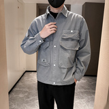 新款男士休闲翻领棉布工装日系外套夹克JK1807-P125，男装夹克，星座304B