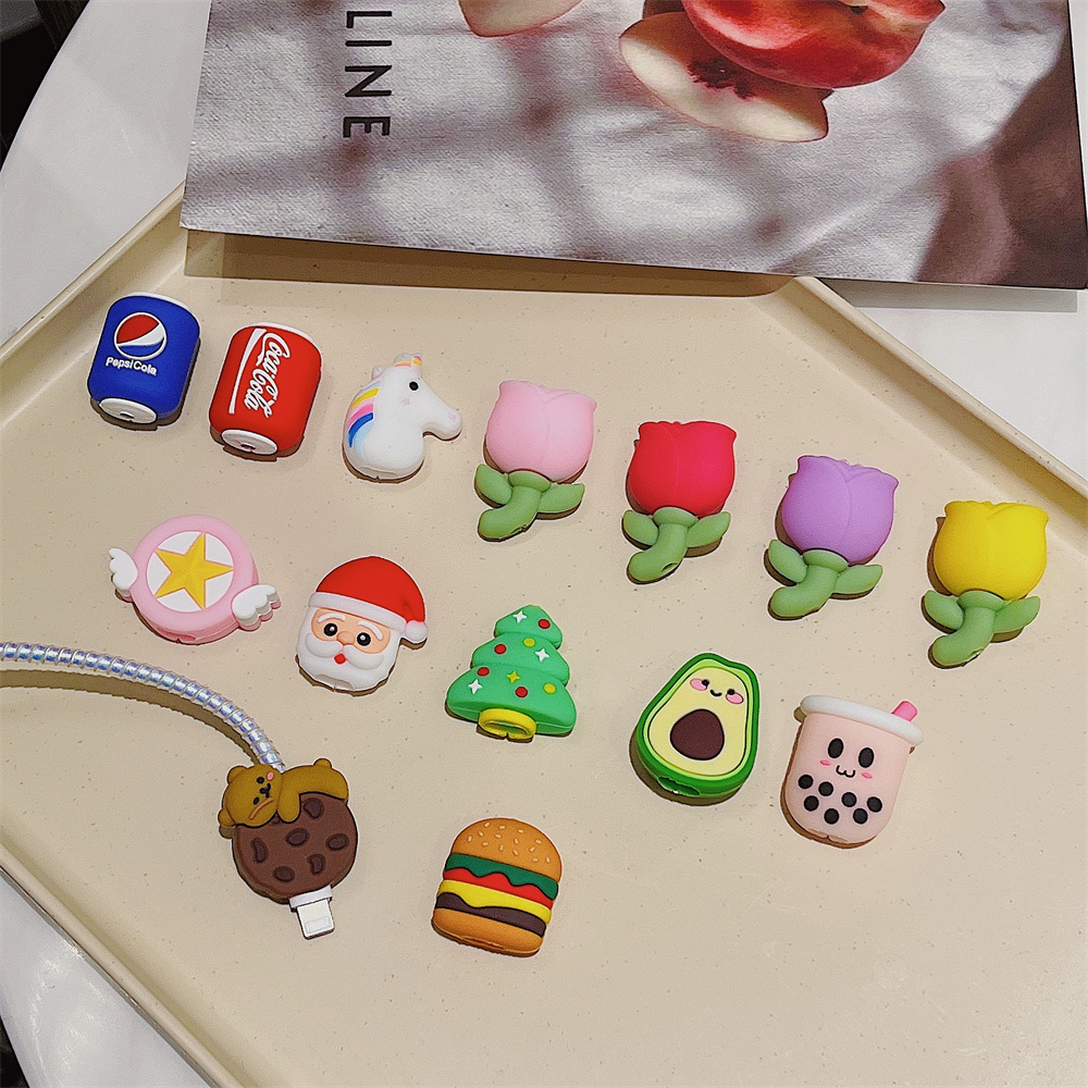 苹果数据线保护套防折断充电头