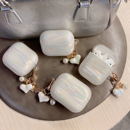 彩云炫彩贝壳纹适用苹果耳机保护套airpods4无线蓝牙耳机壳三四代airpodpro2二代ipod耳机盒airpods3保护壳女