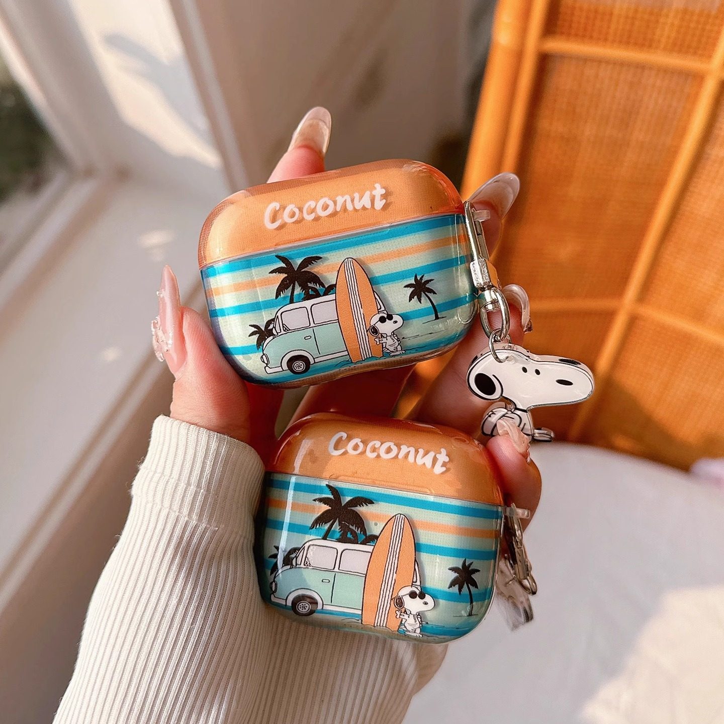 日系卡通度假史努比适用苹果耳机保护套airpods4无线蓝牙耳机壳三四airpodpro2二代ipod耳机盒airpods3保护壳,3C数码配件,耳机保护套,淘宝优惠券,粉丝福利购,淘宝优惠卷