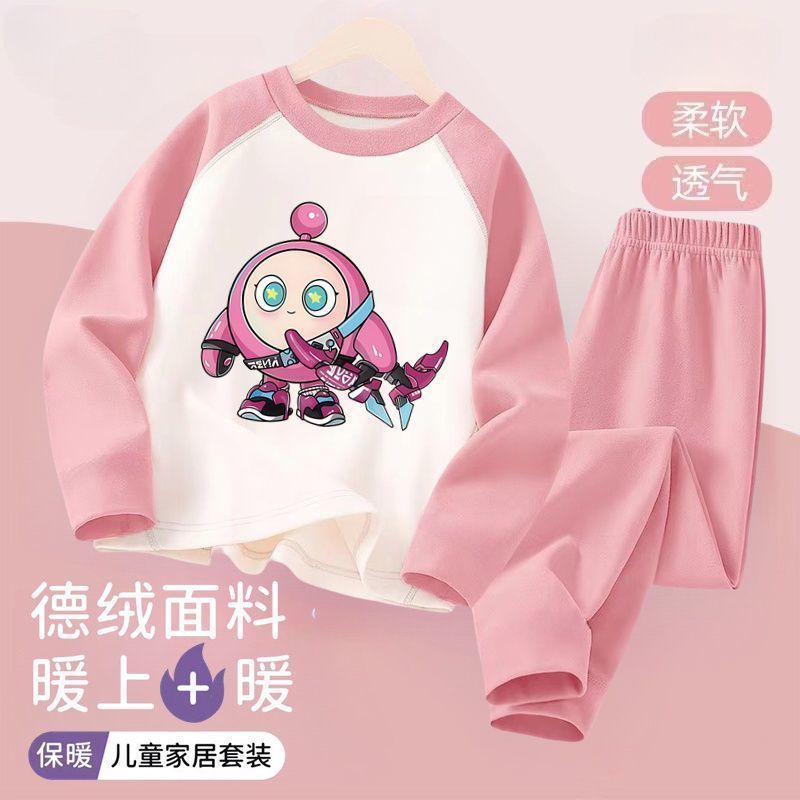 2026秋冬季新款蛋仔印花男女套装