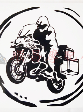 热卖宝马R1200GS F800gs F700gs F650贴花镂空骑士车身边箱贴纸
