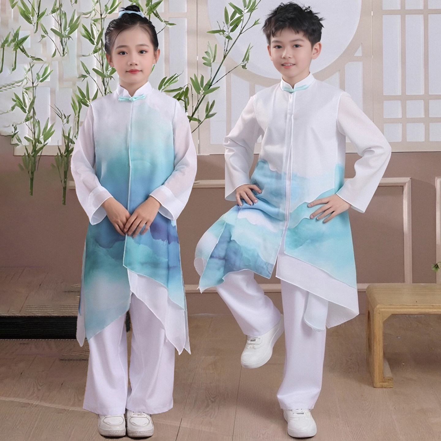 儿童演出服弟子规汉服毕业季合唱学生运动会国学诗朗诵表演三字经