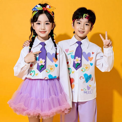 儿童啦啦队演出服小学生运动会