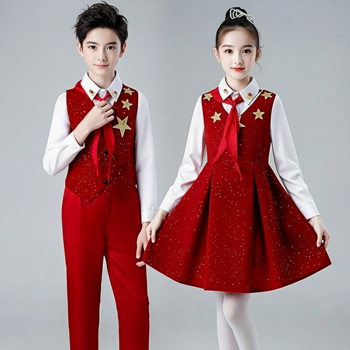 六一儿童合唱演出服装小学生男女