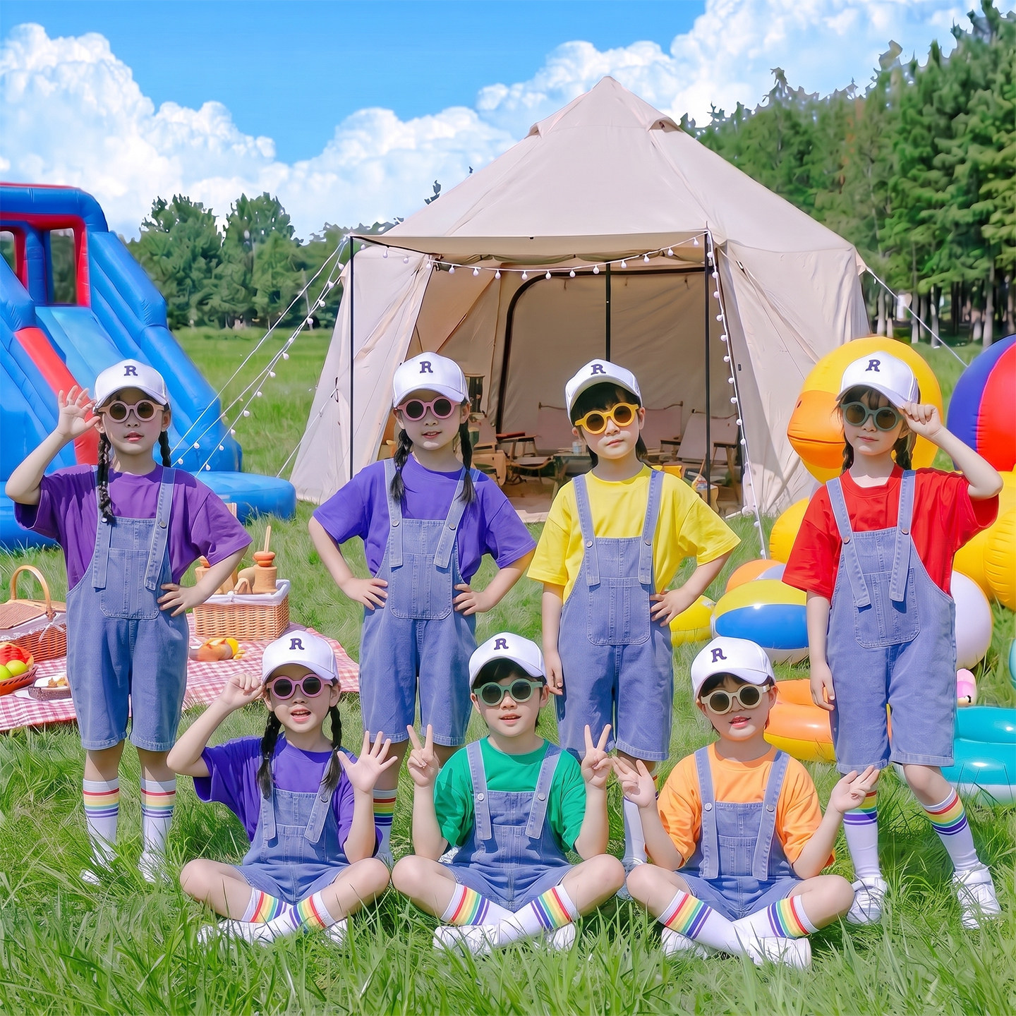 六一儿童合唱演出服幼儿园毕业服