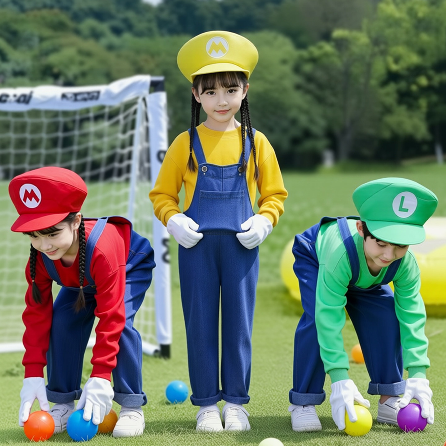 套装幼儿演出服超级玛丽背带裤