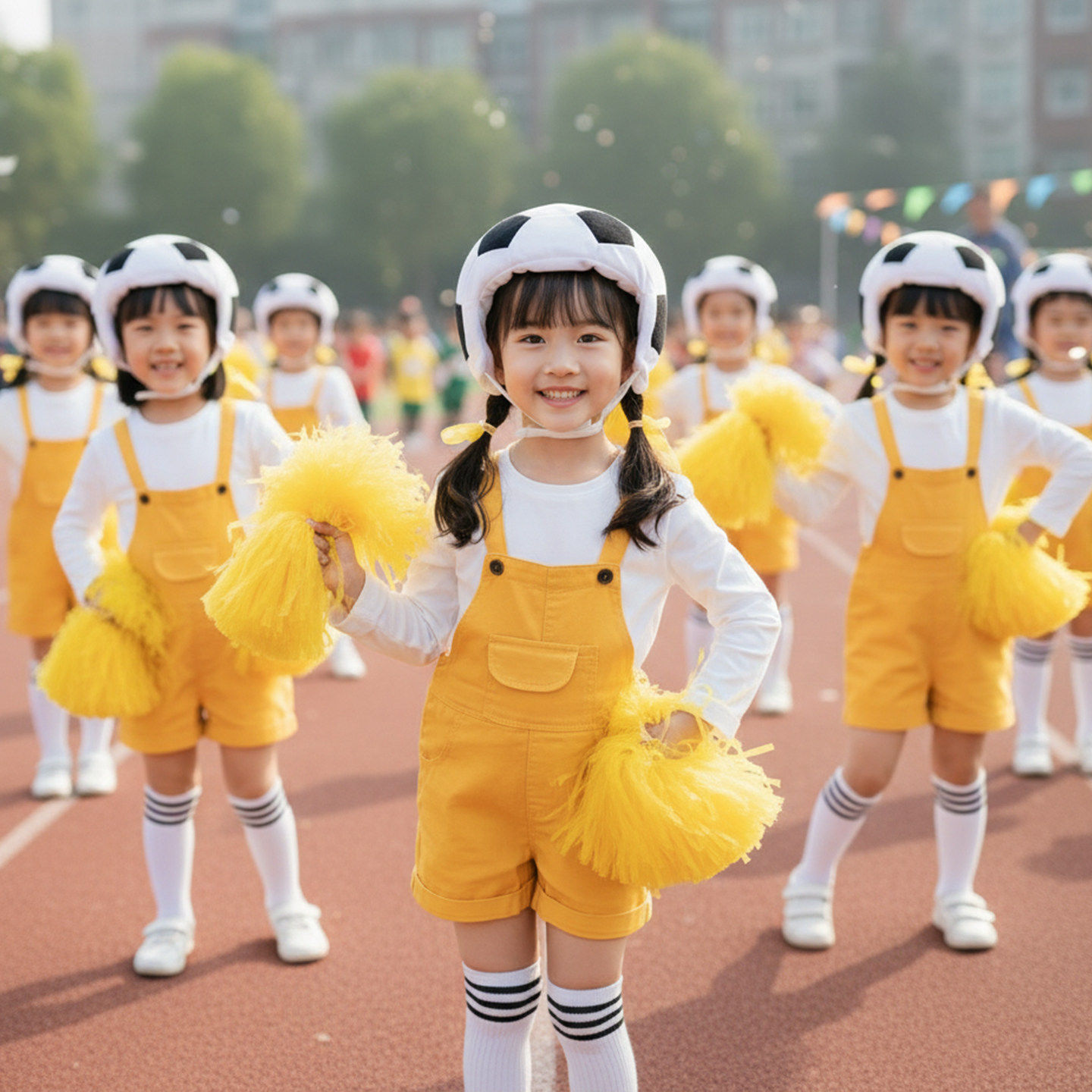 儿童运动会啦啦队演出服校园开幕