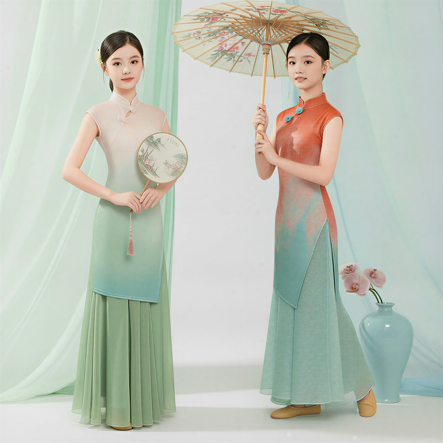 女童古典舞蹈服中国舞身韵练功服