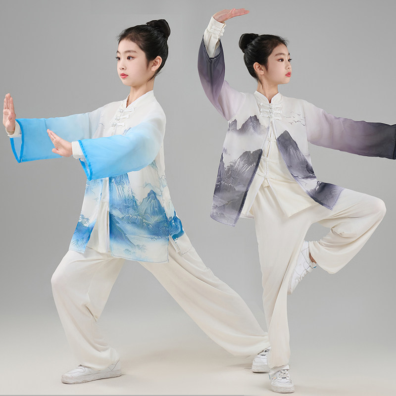 儿童武术练功服少儿太极拳表演服幼儿中小学生训练服功夫扇演出服