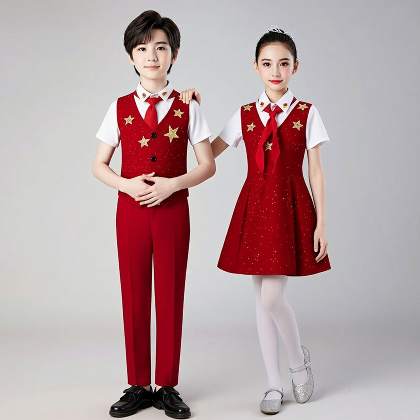 六一儿童合唱演出服装小学生男女