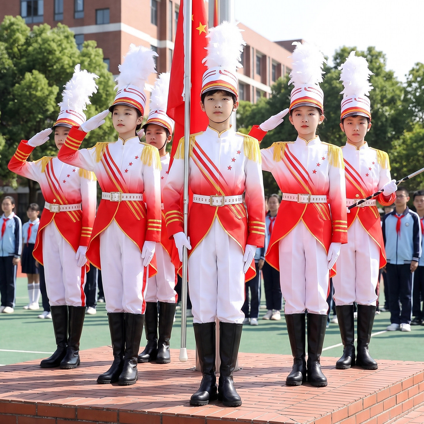 儿童鼓号队服装仪仗队升旗手小学