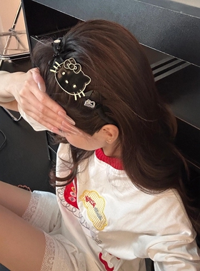 哈喽kitty发夹发箍发饰女头箍高颅顶神器日常外戴洗脸带2025手工