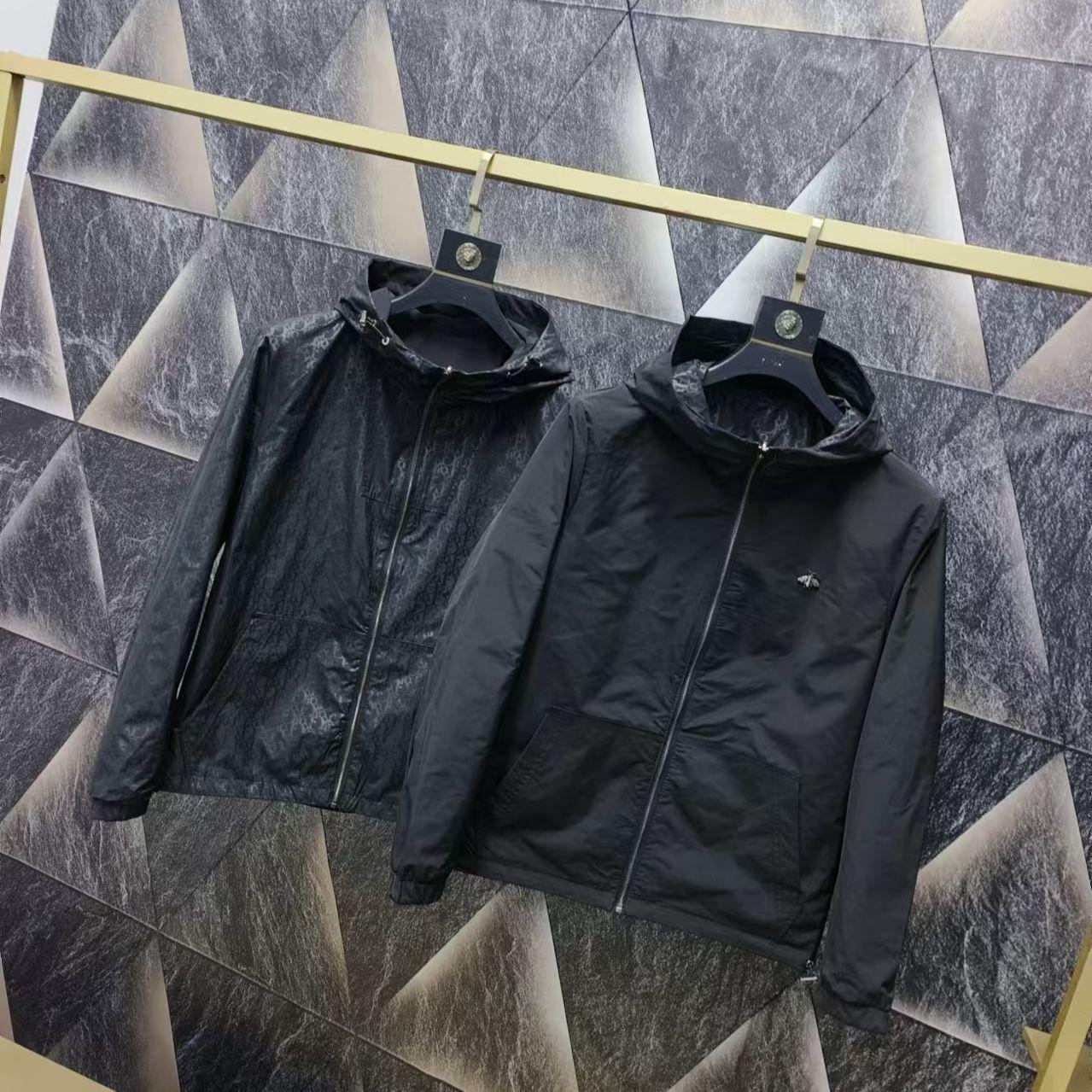 潮牌外套上衣男士春秋季2025新款休闲连帽夹克双面服欧货外衣男装