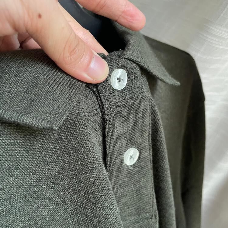 ATTRACT FANS 50 EUROS FOREIGN TRADE MENS COTTON COLOR LOOSE CASUAL LONG-SLEEVED POLO SHIRT LAPEL UNDERSHIRT MEN