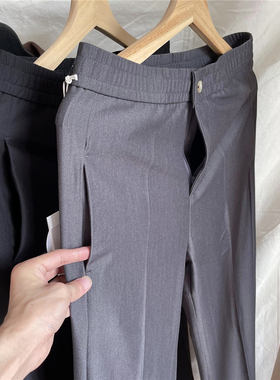 K208005  高垂感 顺滑挺括 宽松微弹男士休闲裤西裤改良直筒长裤