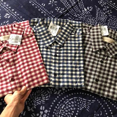 复古纯棉磨毛秋冬大码长袖衬衫