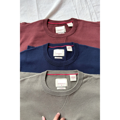 基础款！有大码！ 男式春秋纯色打底圆领针织衫纯棉毛衣线衫男装