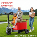 电动三轮车老人代步电动车小型迷你亲子带娃电瓶车折叠电动行李箱