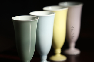 青塘山房  双线高足杯