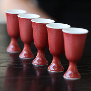 青塘山房 白酒杯 豇豆红 天青 梅子青 单只价