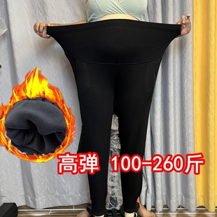 大码孕妇裤子孕晚期200斤加肥加大胖m秋冬季外穿加厚加绒保暖棉裤