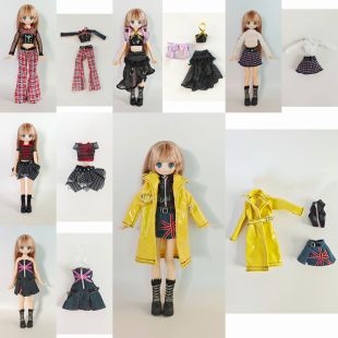 azone1/6分xs体光魇双生娃娃合穿娃衣千禧辣妹亚文化y2k换装衣服