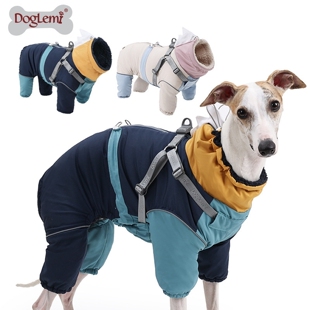 狗狗衣服秋冬四腿小型大型犬杜宾冬天保暖加厚可牵引汪汪鲨服棉衣