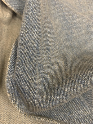 前景广进墙裂推荐进口水洗牛仔布料做旧美式复古纯棉服装设计师布