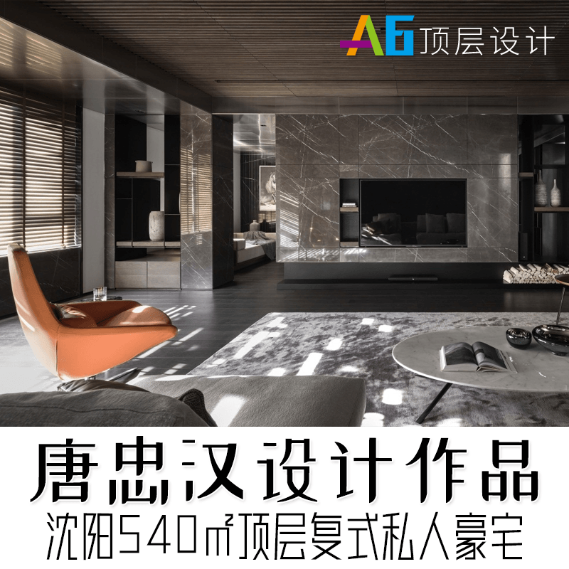 A01T02A1唐忠汉室内沈阳540平复式豪宅设计CAD施工图摄影名师作品