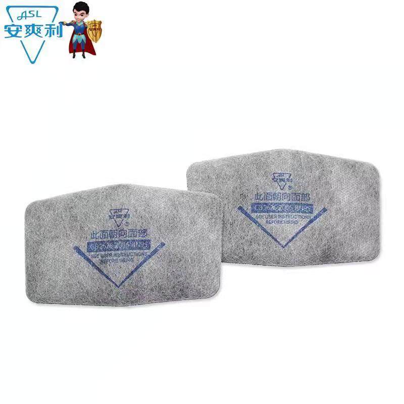 硅胶防尘口罩工业煤矿粉尘打磨电焊面罩活性炭滤棉面具307G滤棉