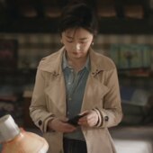 翻领大衣女衣服潮 风衣外套中长款 欧洲我 山与海谭松韵方婉之同款