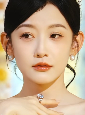 短剧只为占有你韩雨彤姜也同款珍珠耳钉耳环女轻奢高级感气质耳饰