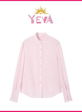 欧洲YEVA【婉袖含芳】温柔风立领泡泡袖t衬衫2026春季新款简约百