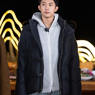 原版现在就出发3黄景瑜同款羽绒服外套秋冬连帽棉服上衣男衣服潮