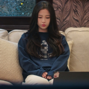 原版双轨虞书欣姜暮同款卫衣春秋休闲字母印花圆领上衣女衣服潮